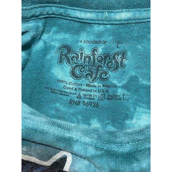 Rainforest Cafe The Mountain Tie Dye T Shirt Mens Sz Large 2014 Giraffe Tee - Picture 8 of 8